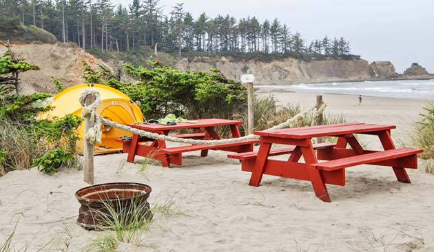 oceanside campsite