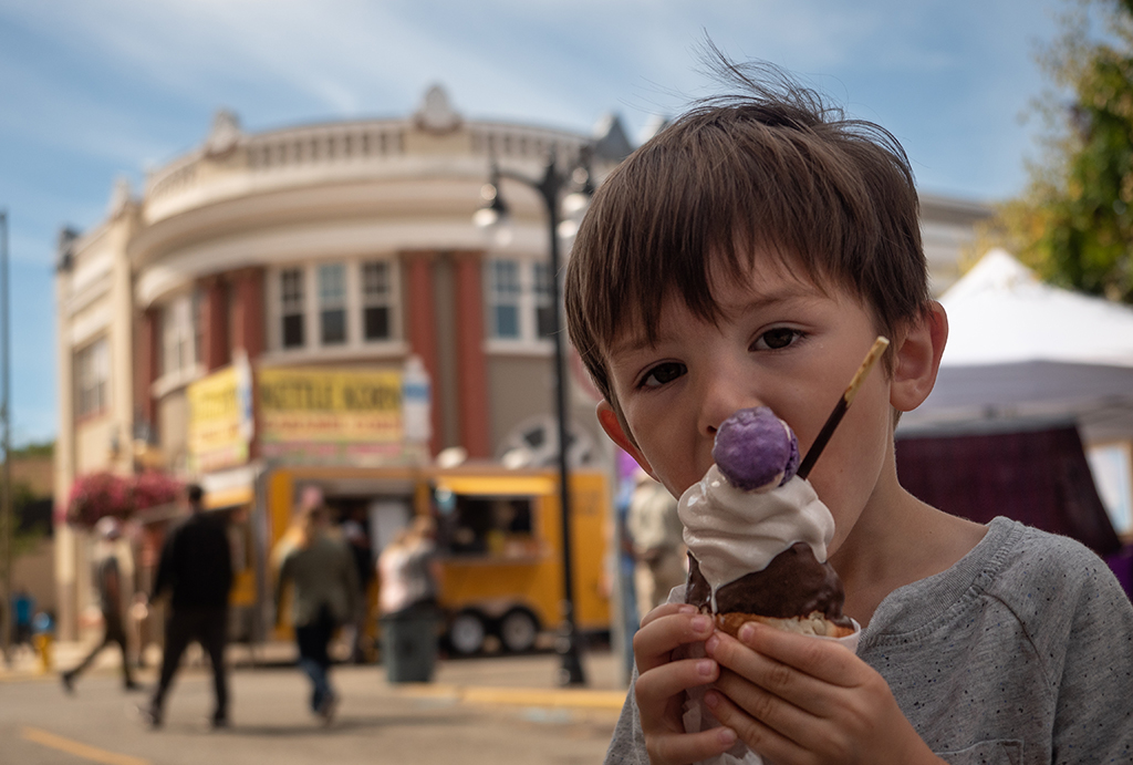 Nothing is more refreshing than ice cream and this blackberry ice cream is the best at the Blackberry Arts Festival!