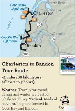 charleston to bandon tour route