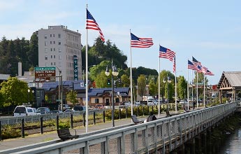 Boardwalk in Downtown Coos Bay, Oregon