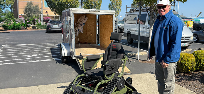 David’s Chair mobility system with track-based chair