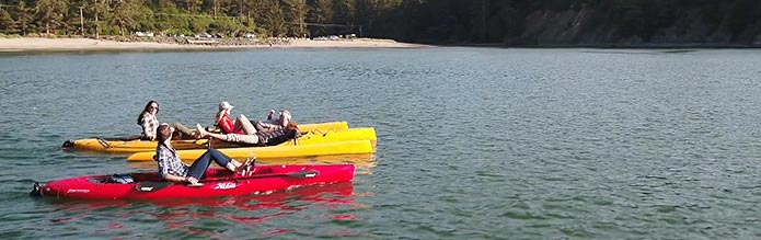 Kayaking on Sunset Bay on Oregon’s Adventure Coast