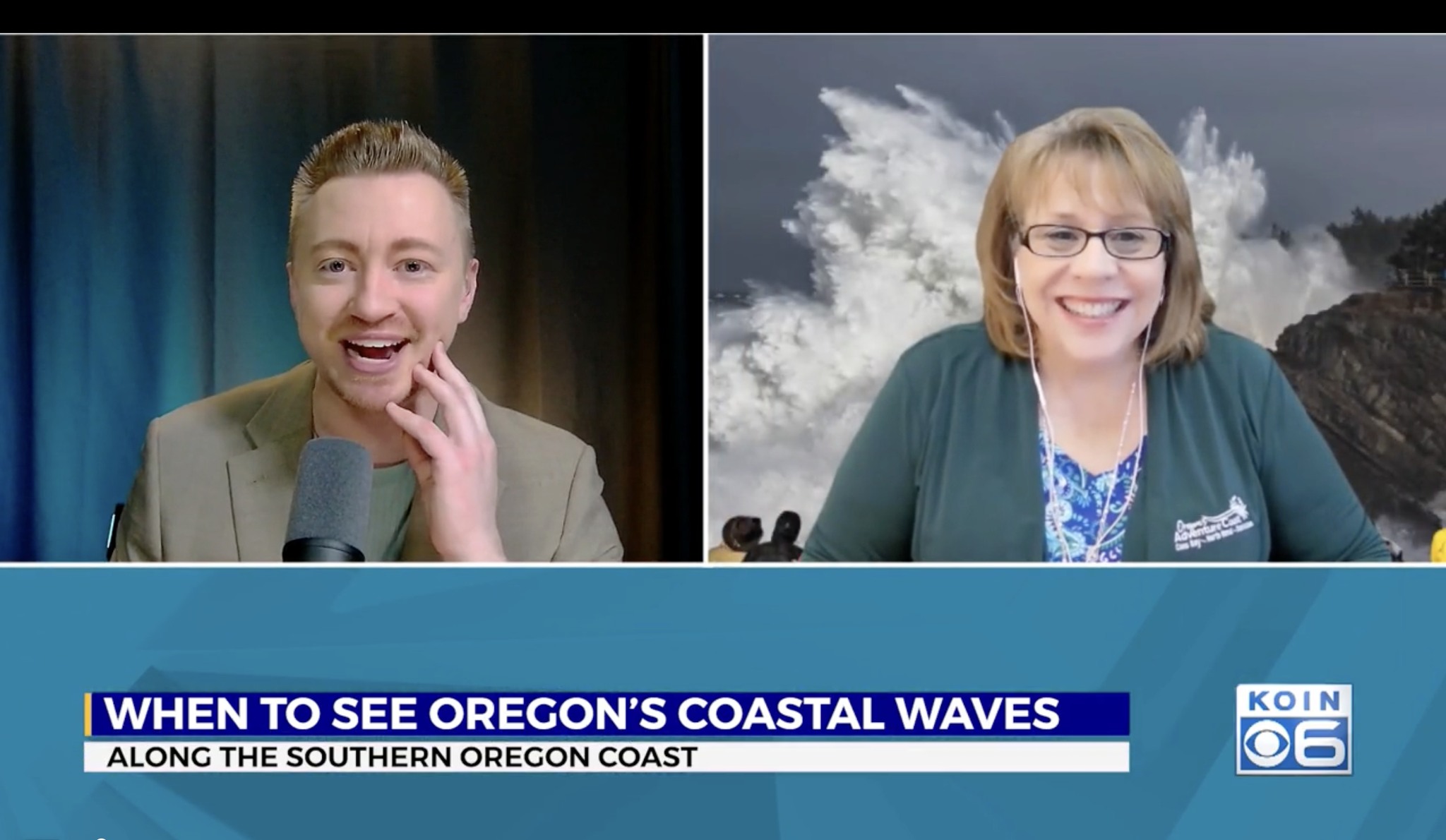 Janice Langlinais speaking to KOIN 6 Chief Meteorologist Josh Cozart about Winter Storm Watching.