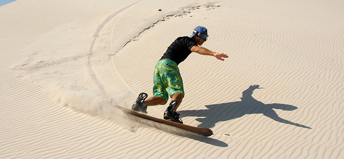 Sandboarding on the Oregon Coastal Dunes