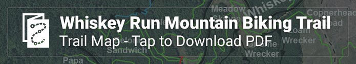 Trail Map for Whiskey Run Mountain Biking Trail